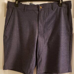 IZOD Golf Men's Straight Flat Front Dark Blue Classic Fit Shorts New NWT Size 36